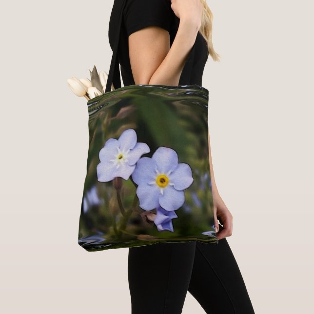 Forget me not flowers tote bag (Close Up)