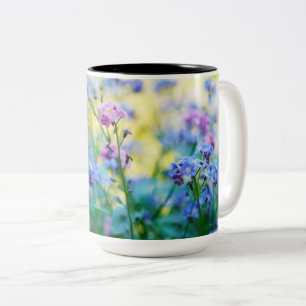 Forget-Me-Not Flowers Two-Tone Coffee Mug