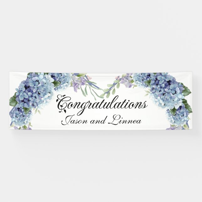 Forget-Me-Not Flowers Watercolor Elegant  Banner (Horizontal)