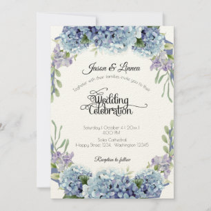 Forget-Me-Not Flowers Watercolor Elegant Invitation