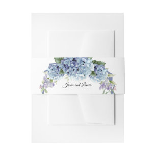 Forget-Me-Not Flowers Watercolor Elegant Invitation Belly Band