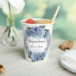 Forget-Me-Not Flowers Watercolor Elegant Paper Cups