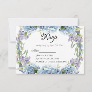 Forget-Me-Not Flowers Watercolor Elegant RSVP Card