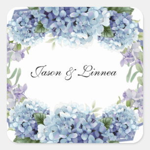 Forget-Me-Not Flowers Watercolor Elegant   Square Sticker