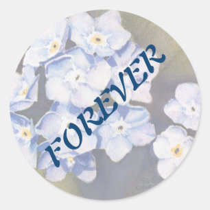 FORGET ME NOT FLOWERS WEDDING STICKERS