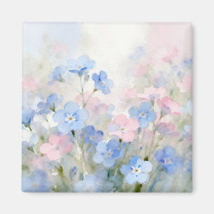 Forget-Me-Not Folded Greeting Card Magnet