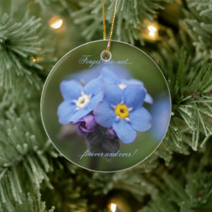 Forget-me-not forever and ever! ceramic ornament
