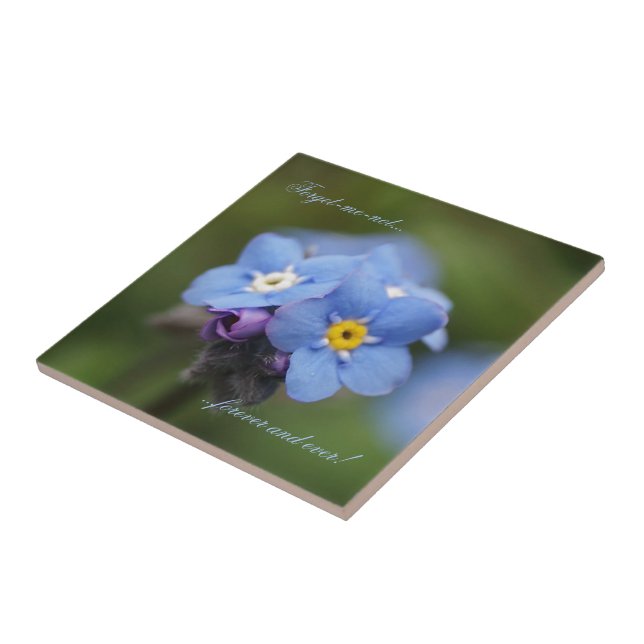Forget-me-not forever and ever! ceramic tile (Side)