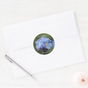 Forget-me-not forever and ever! classic round sticker