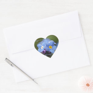 Forget-me-not forever and ever! heart sticker