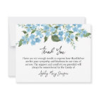 Forget me not Funeral Thank You Card Bereavement