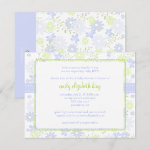 Forget Me Not ~ Garden baby shower Invitation