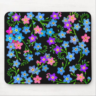 Forget Me Not Garden Flowers Mousepad