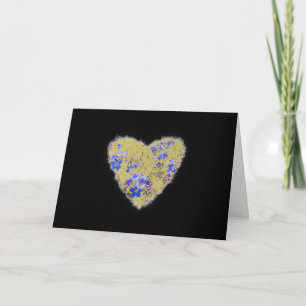 Forget-Me-Not Heart Valentine Love Romance Holiday Card