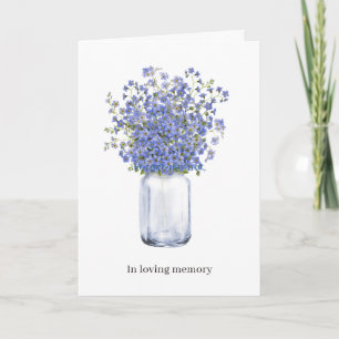Forget-Me-Not in a Jar Sympathy Card In Loving