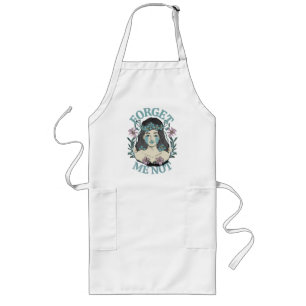 Forget Me Not Long Apron