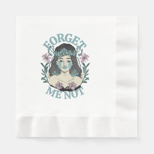 Forget Me Not Napkin