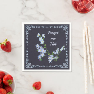 Forget me not napkin