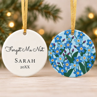 Forget me Not Personalised Ceramic Ornament