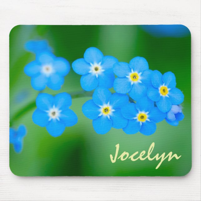 Forget-me-Not Personalised Mouse Pad (Front)