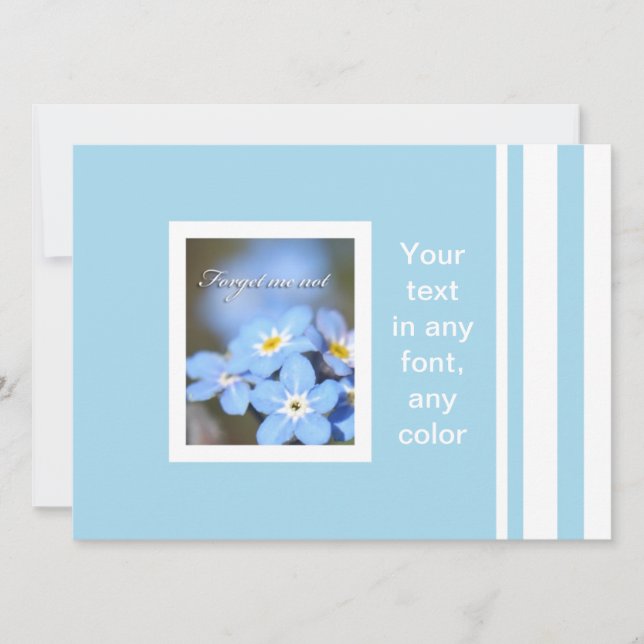 Forget-Me-Not photo on blue (Front)