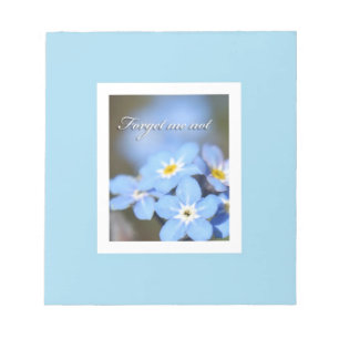 Forget-Me-Not photo on blue Notepad