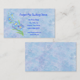 Forget Me Not Quilting  Store Business Card