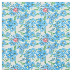 Forget me not seamless floral pattern fabric