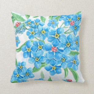 Forget me not seamless pattern cushion