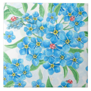 Forget me not seamless pattern tile