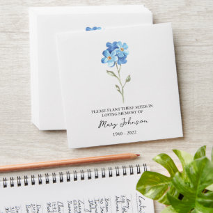 Forget-me-not Seed Memorial Funeral Envelope