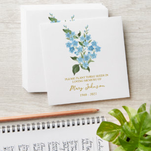 Forget me not Seed Packet Funeral Envelope