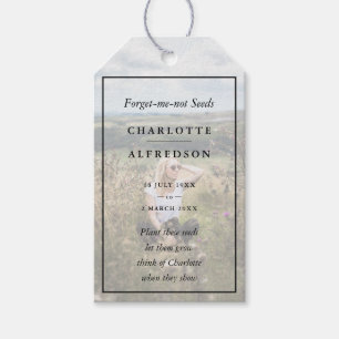 Forget-me-not Seeds   Funeral Favour Memorial Phot Gift Tags