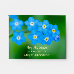Forget-me-not Seeds of Remembrance Funeral Envelope