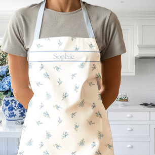 Forget Me Not Tossed Floral Apron
