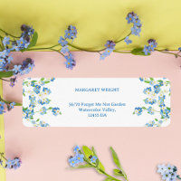 Forget Me Not Watercolor Blue and White Wedding