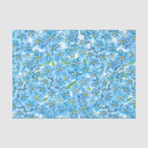 Forget me not watercolor tissue paper