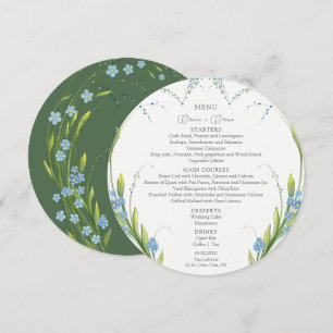 Forget-Me-Not Wedding Circle Menu