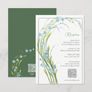 Forget-Me-Not Wedding Reception Enclosure Card