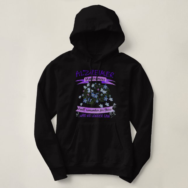 Forget Me Not Who No Longer Can Mum Dad Alzheimer  Hoodie (Design Front)