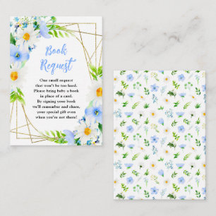Forget-Me-Nots and Daisies Baby Book Request Enclosure Card