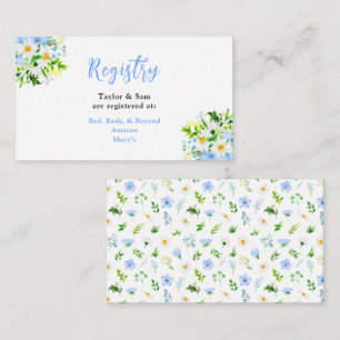 Forget-Me-Nots and Daisies Wedding Registry Enclosure Card