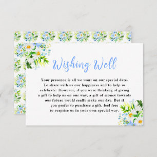 Forget-Me-Nots and Daisies Wedding Wishing Well Enclosure Card