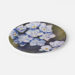 FORGET-ME-NOTS FLOWER PAPER PLATE