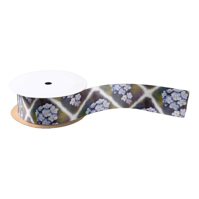 FORGET-ME-NOTS FLOWER RIBBON SATIN RIBBON (Spool)