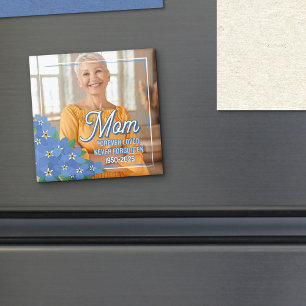 Forget Me Nots Remembering Mom Forever Photo Magnet