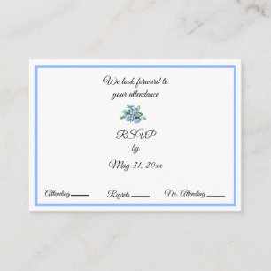 Forget-Me-Nots RSVP Matching Enclosure Card