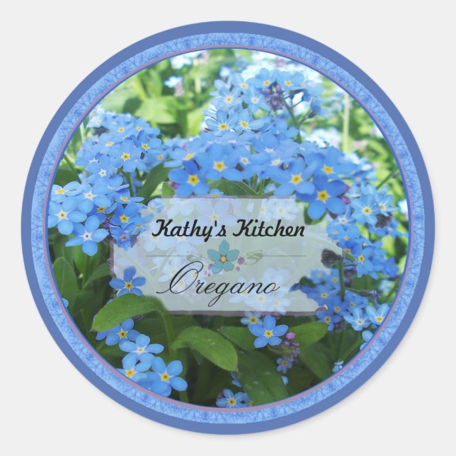 Forget me nots spice jar labels 3 (Front)