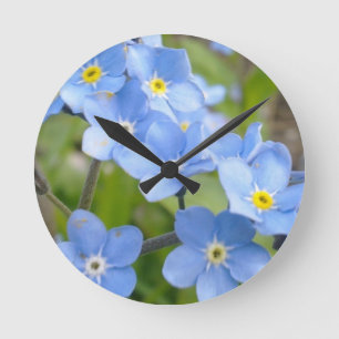 Forget Me Nots Wall Clock