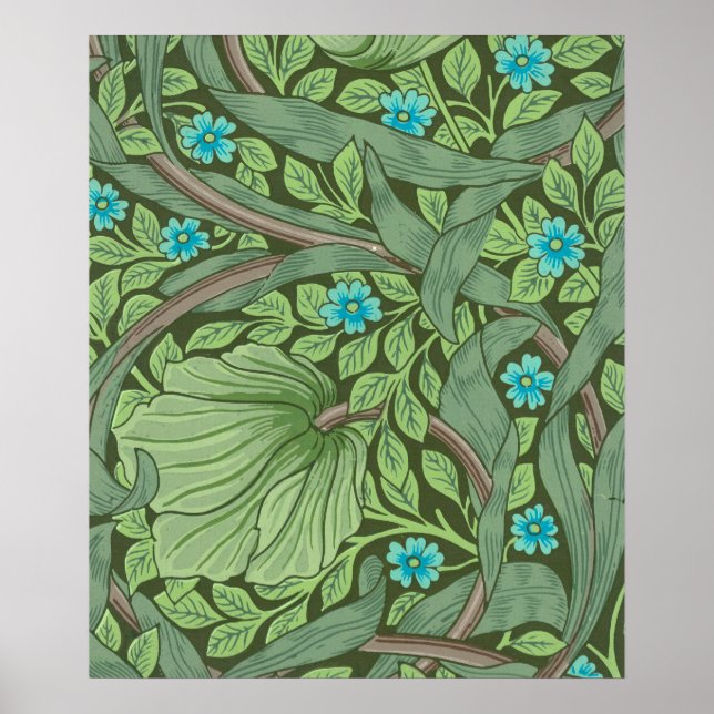 Forget-Me-Nots, Wallpaper by William Morris Poster (Front)